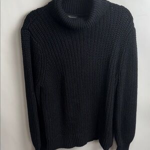 INC International Concepts Classic Black Knit Turtleneck